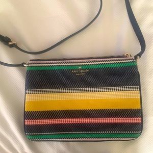 Kate Spade cross-body purse. Never been used. 7” tall and 9 1/2” wide.